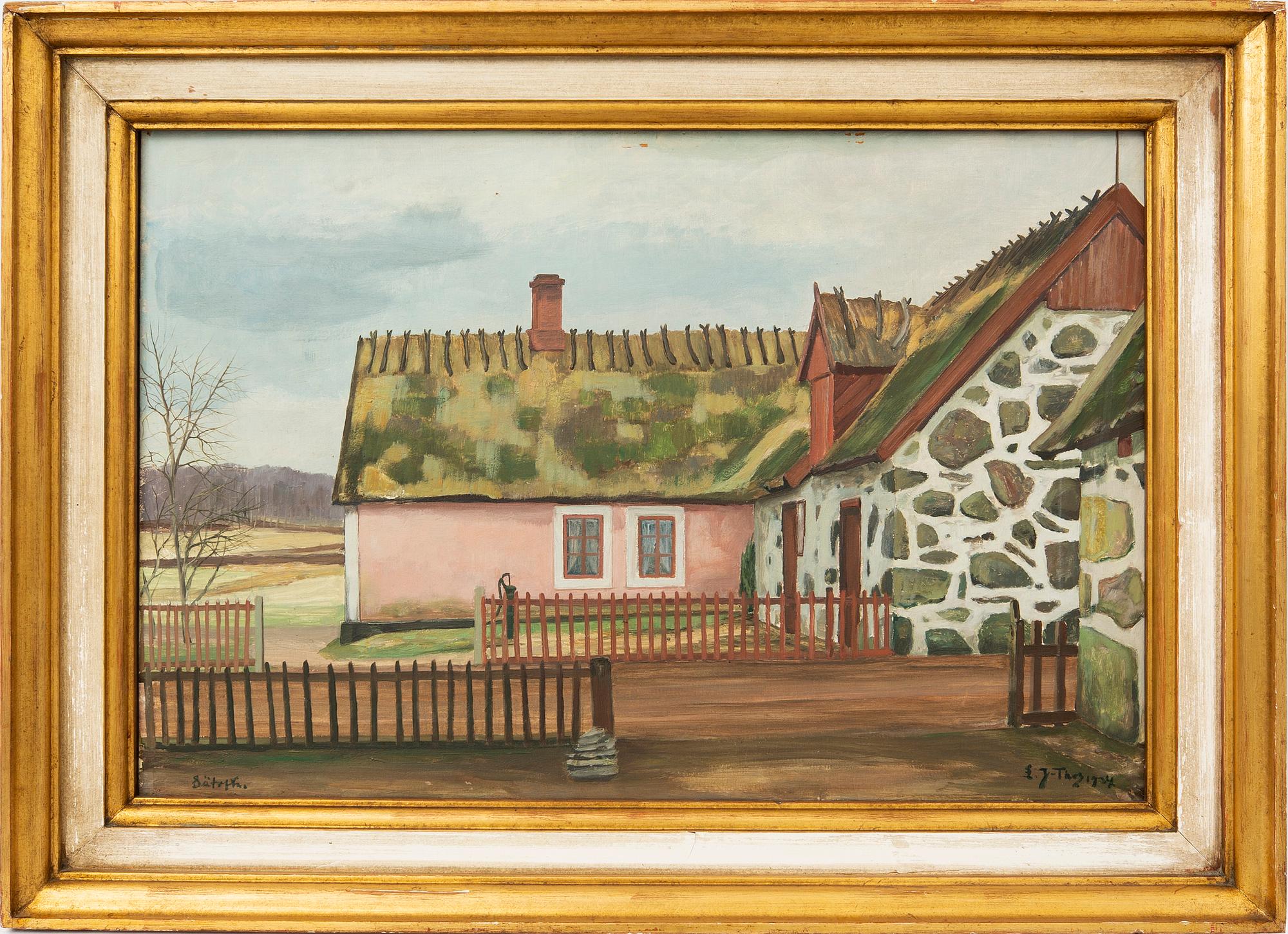 Emil Johanson-Thor, olja på pannå signerad och daterad 34.
