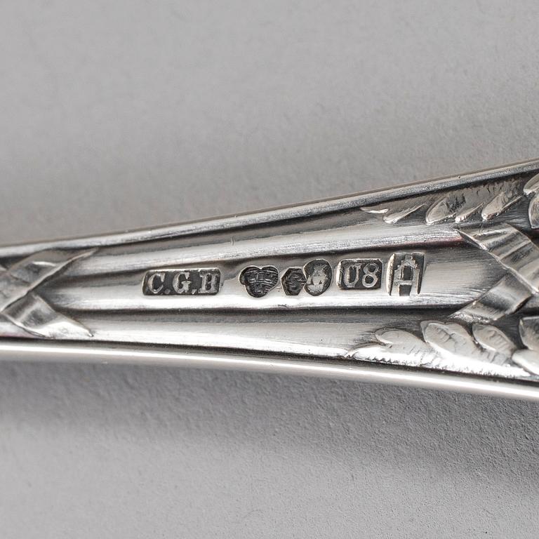 CG HALLBERG, bestickservis, 91 delar, silver, Stockholm, 1940-6.