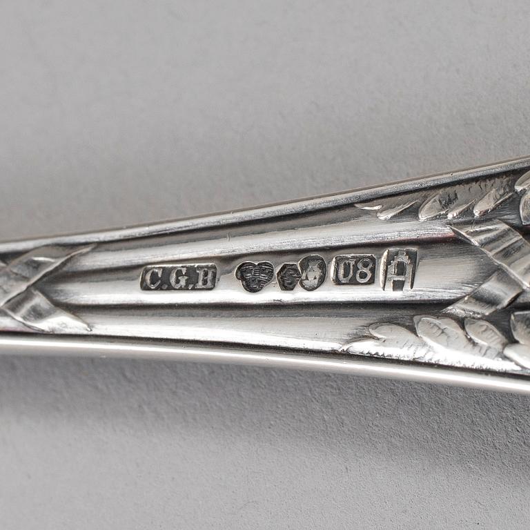 CG HALLBERG, a 91-piece silver cutlery service, Stockholm, 1940-6.