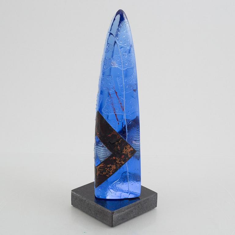 Bertil Vallien, skulptur, "Beginning", glas, limited edition, Kosta Boda.