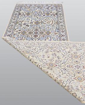 A runner, Figural Nain part silk so called 6LAA, ca 303 x 100 cm.