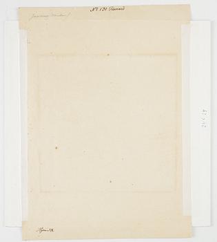 GIOVANNI ANTONIO PELLEGRINI, hans krets. Osignerad. Krita och kol, bildyta 27,5 x 27,5 cm.