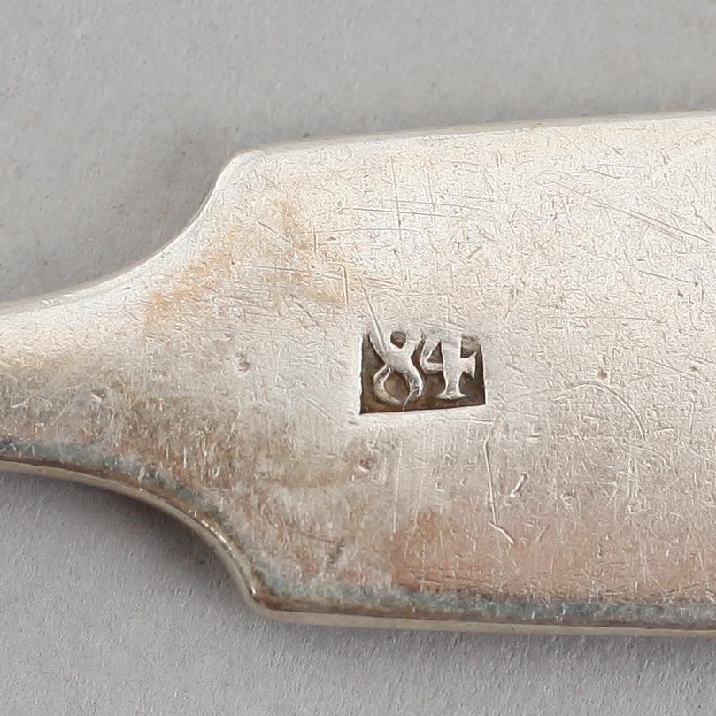 BESTICK, 18 delar, silver, Ryssland, bla 1863, 1896. Vikt ca 324 gram.