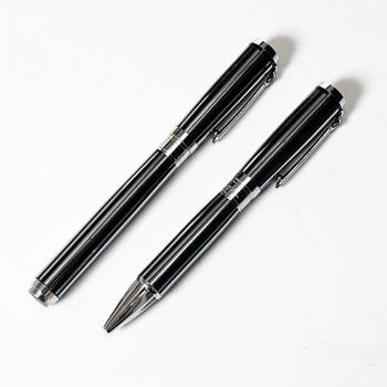 Two Montblanc ballpoint pens, in a case.