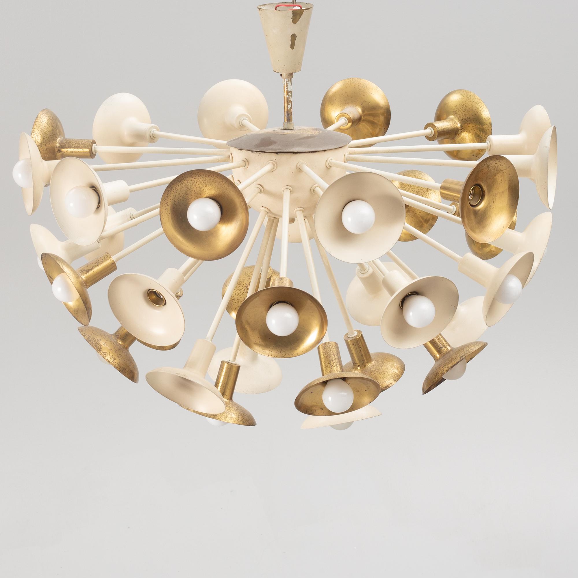 A model sputnik ceiling lamp, 1950's/70's.
