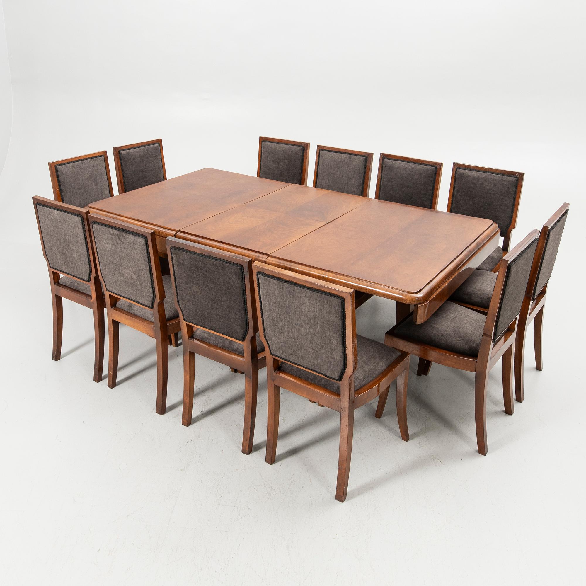 Dining set, 13 pieces, first half of the 20th century.