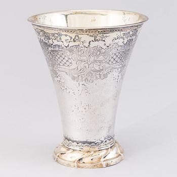 A LARGE BEAKER, silver, Arvid Floberg, Stockholm 1771.