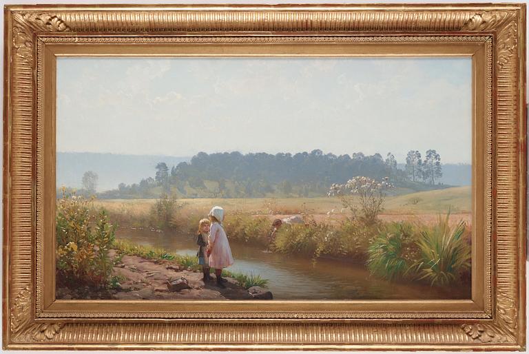 AUGUST MALMSTRÖM, olja på duk, signerad A Malmström.