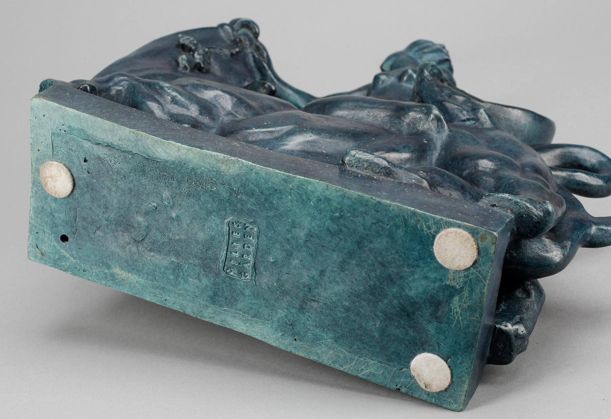 CARL MILLES, efter, skulptur, blåpatinerad brons, Millesgården.