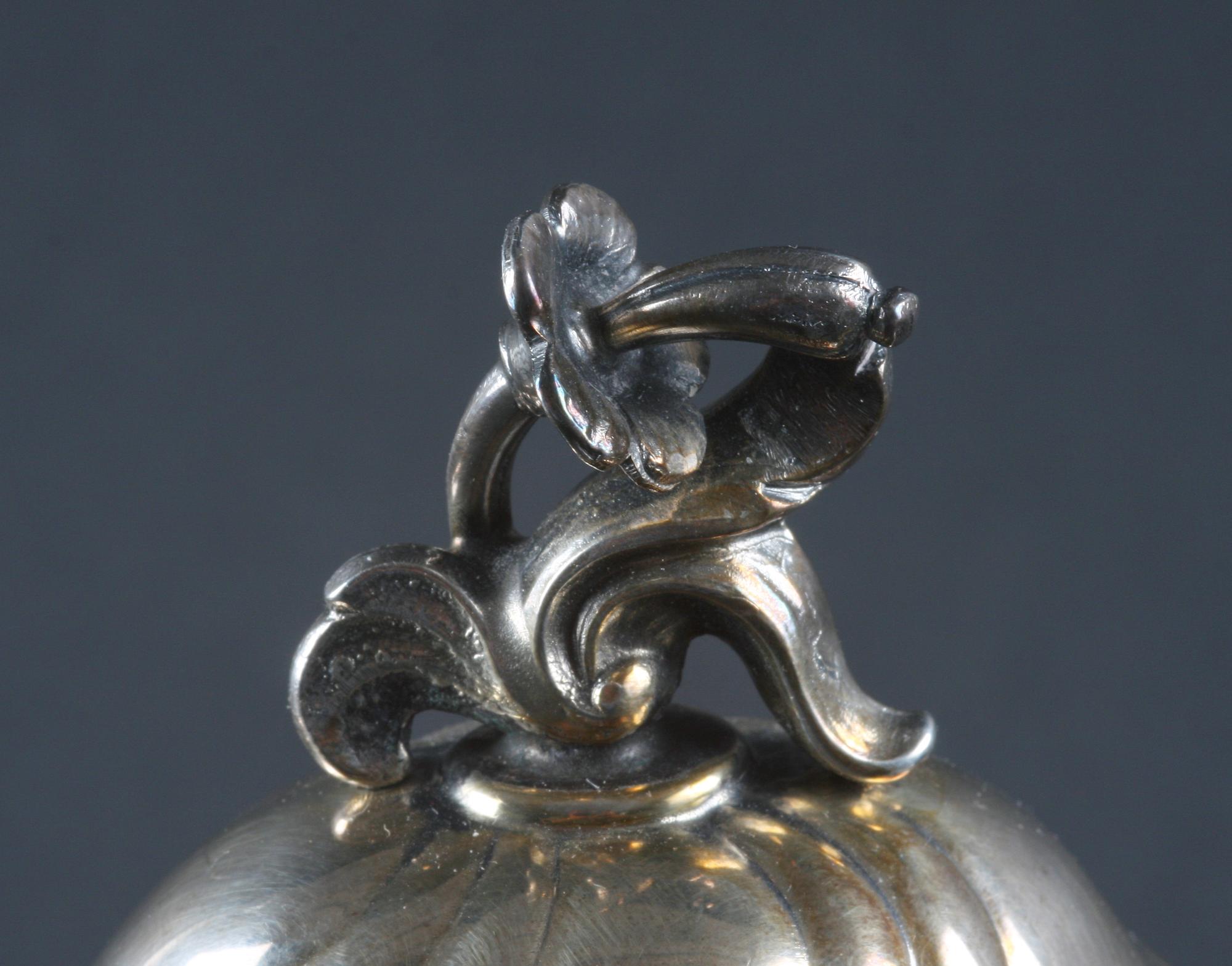 KAFFESERVIS, 3 delar, silver, C G Hallberg 1955-1956.