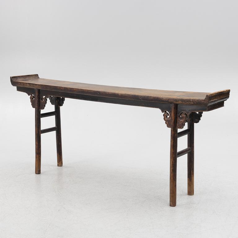 A Chinese hardwood altar table, Qing dynasty, 19th century.