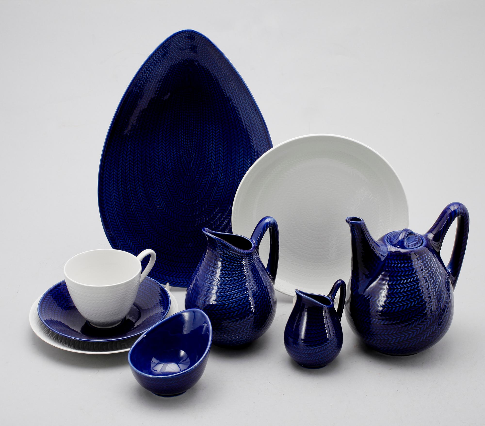 SERVISPORSLIN, 16 del, "Blå Eld", Hertha Bengtsson, Rörstrand.