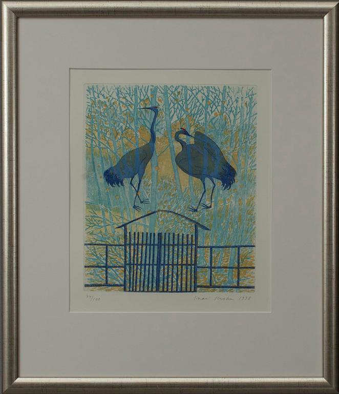 INARI KROHN, färgetsning, sign. och dat. 1998.