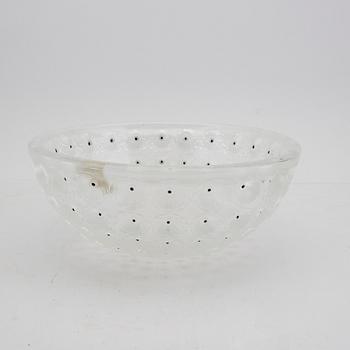 René Lalique, bowl "Nemours", France, second half of the 20th century cast glass.