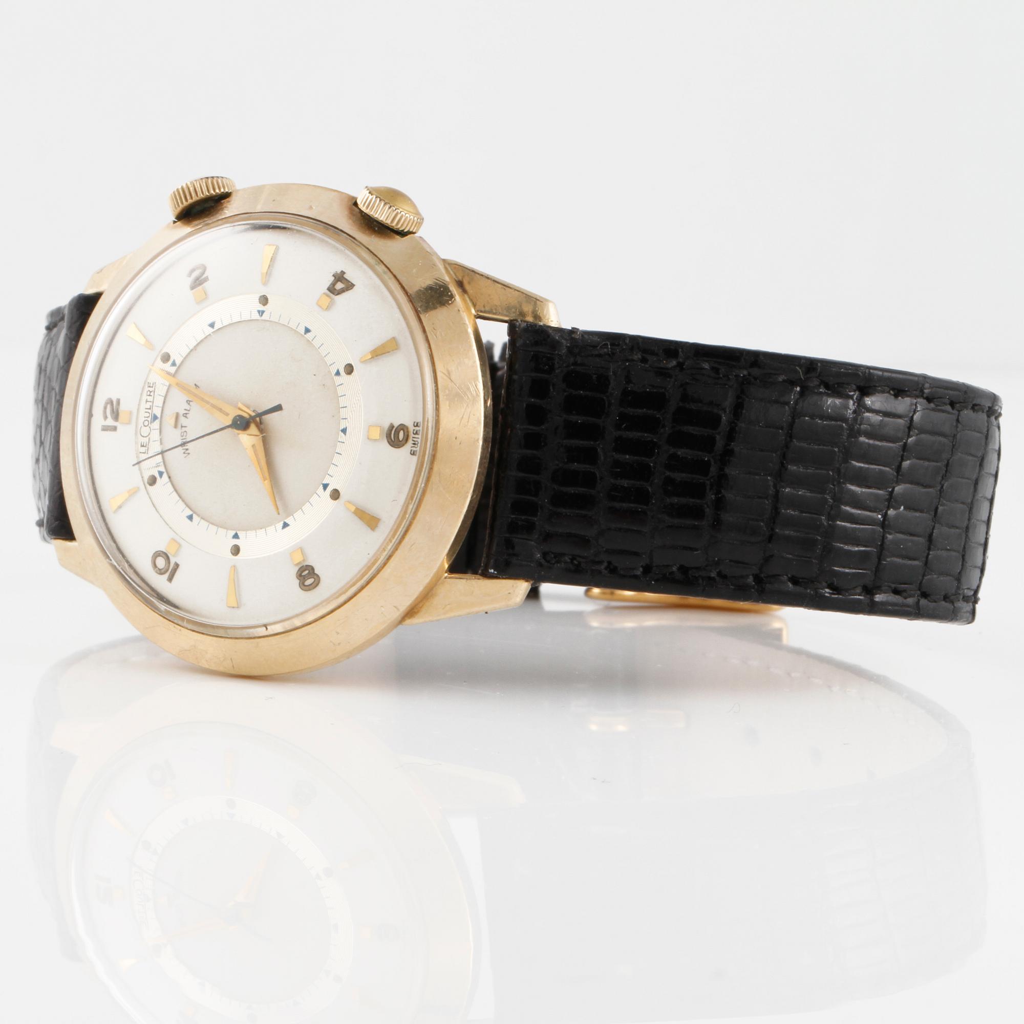 ARMBANDSUR, guld på stål med bakstycke i stål, Le Coultre.