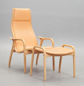 FÅTÖLJ med FOTPALL, "Lamino", Yngve Ekström, Swedese.