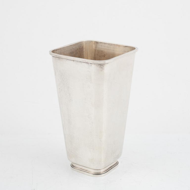 A Swedish Sterling Silver Vase, mark of Atelier Borgila, Stockholm 1961.