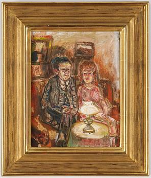 Olle Nordberg, olja på pannå, signerad och daterad -64.