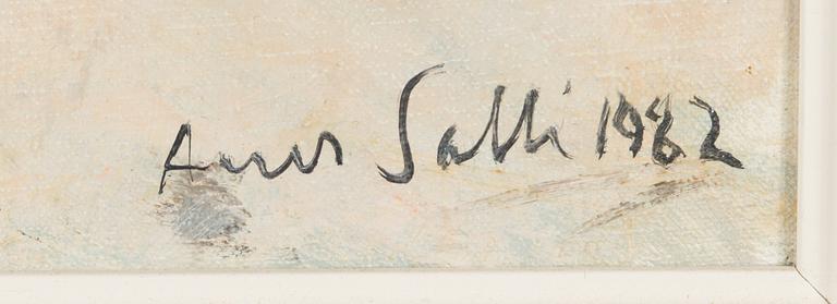 AARES SALLI, öljy kankaalle, signeerattu ja päivätty-82.