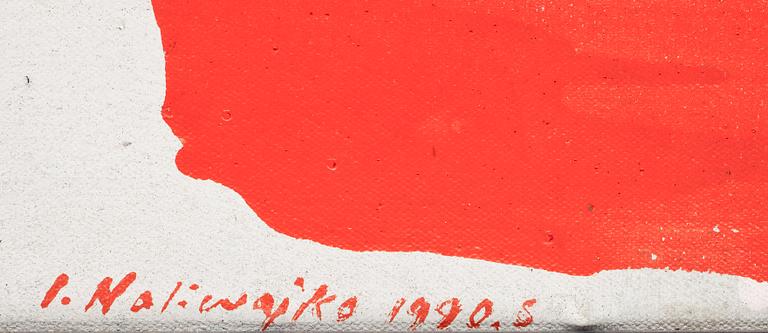 JAN NALIWAJKO, blandteknik på duk, sign o dat 1990.