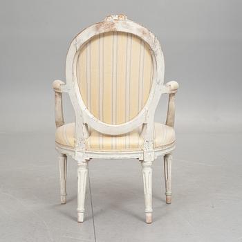 KARMSTOL, Louis XVI-stil, 1800-tal.