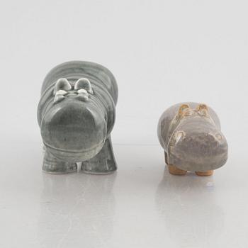 Lisa Larson, figuriner, 2 st, bl.a. ur serien "Menageri", Gustavsberg.