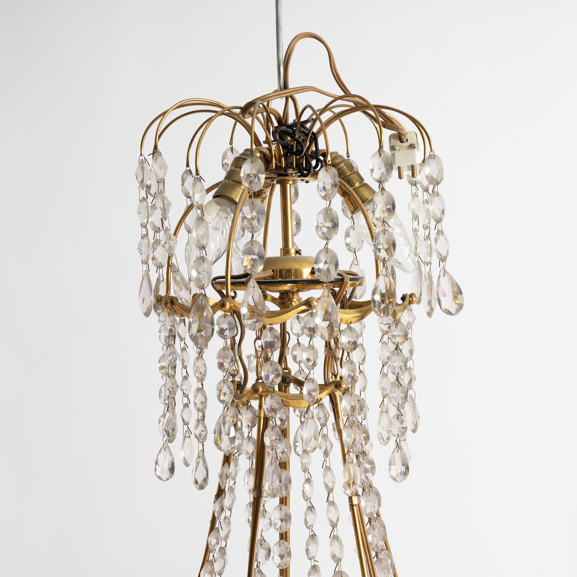 Chandelier, Gustavian style, early 20th century.
