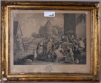 KOPPARSTICK, efter D. Tenier, 1800-tal.