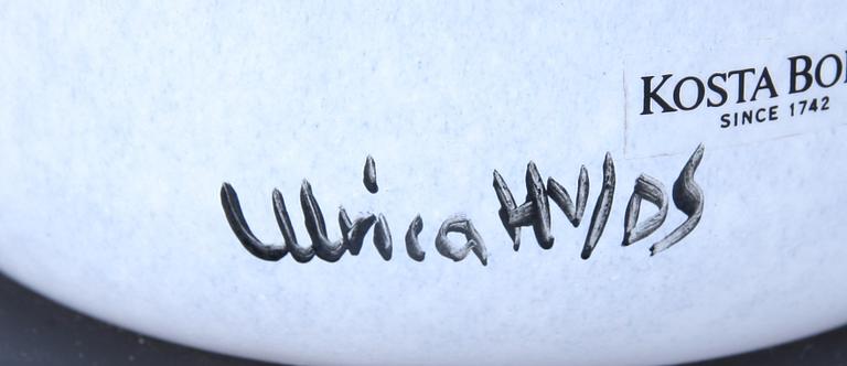 VAS, glas, Ulrica Hydman-Vallien, Kosta, sign.