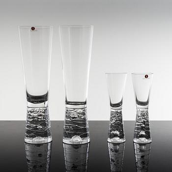 10 glases, 'Arkipelago' by Timo Sarpaneva, Iittala, 1980-93.

Pressad dekor av v.