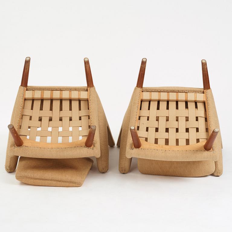 Hans J. Wegner, fåtöljer, ett par, "Bamse /Papa Bear", AP-stolen, Danmark, 1950-60-tal.