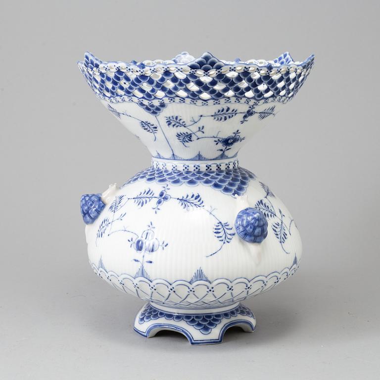 Royal Copenhagen. A large decorative vase, Blue Fluted Full Lace pattern, no. 1123.