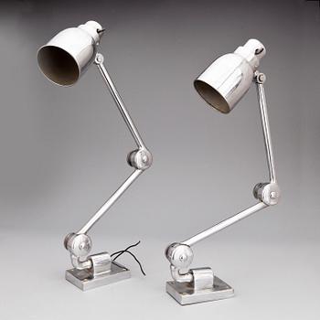 VÄGGLAMPOR, ett par, 1900-talets mitt.