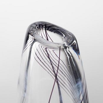Vicke Lindstrand, four glass vases, Kosta.
