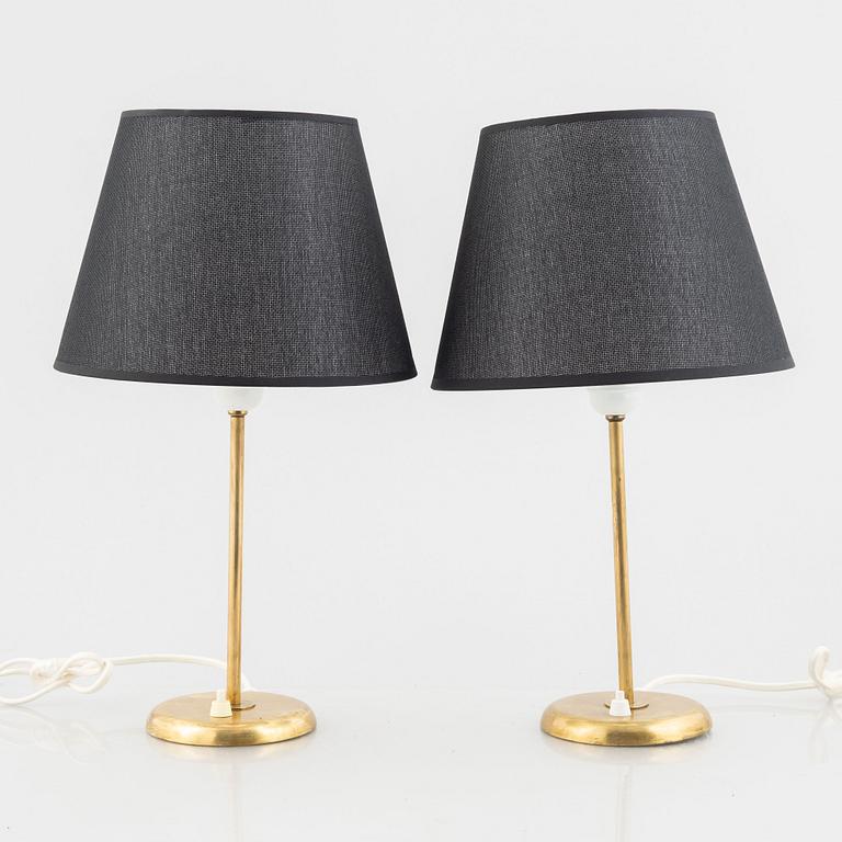 Harald Notini, a pair of table lamps model "15436", Arvid Böhlmarks Lampfabrik, Stockholm, 1950's.