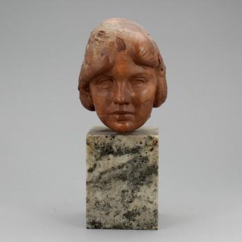 SKULPTUR, otydligt signerad, 1900-tal.