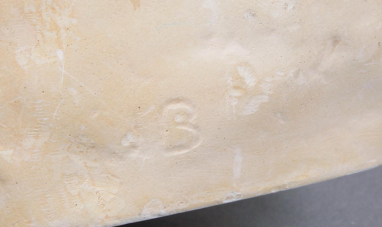JOHN BAUER, skulptur, gips, monogramsign.