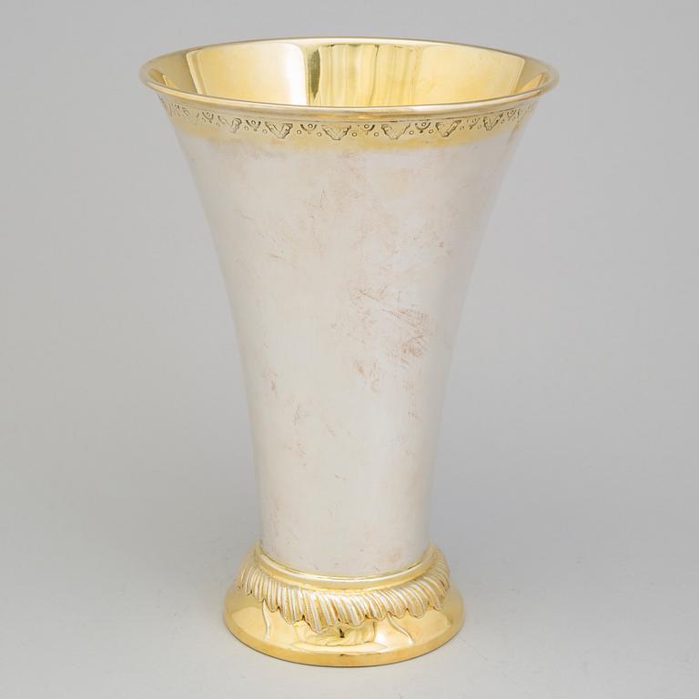 CG HALLBERG, bägare, silver, Stockholm, 1925.