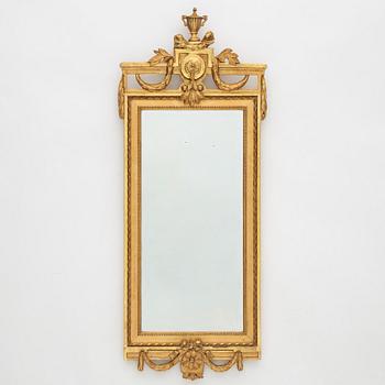 A Gustavian style mirror, early 20th Century.