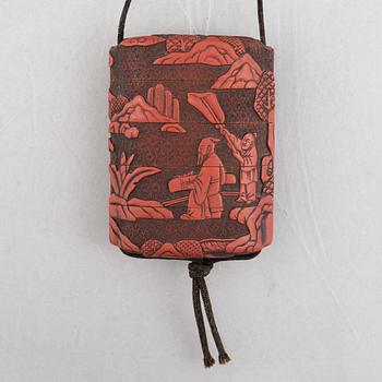 Inro, lackarbete, Japan, Meiji (1868-1912).