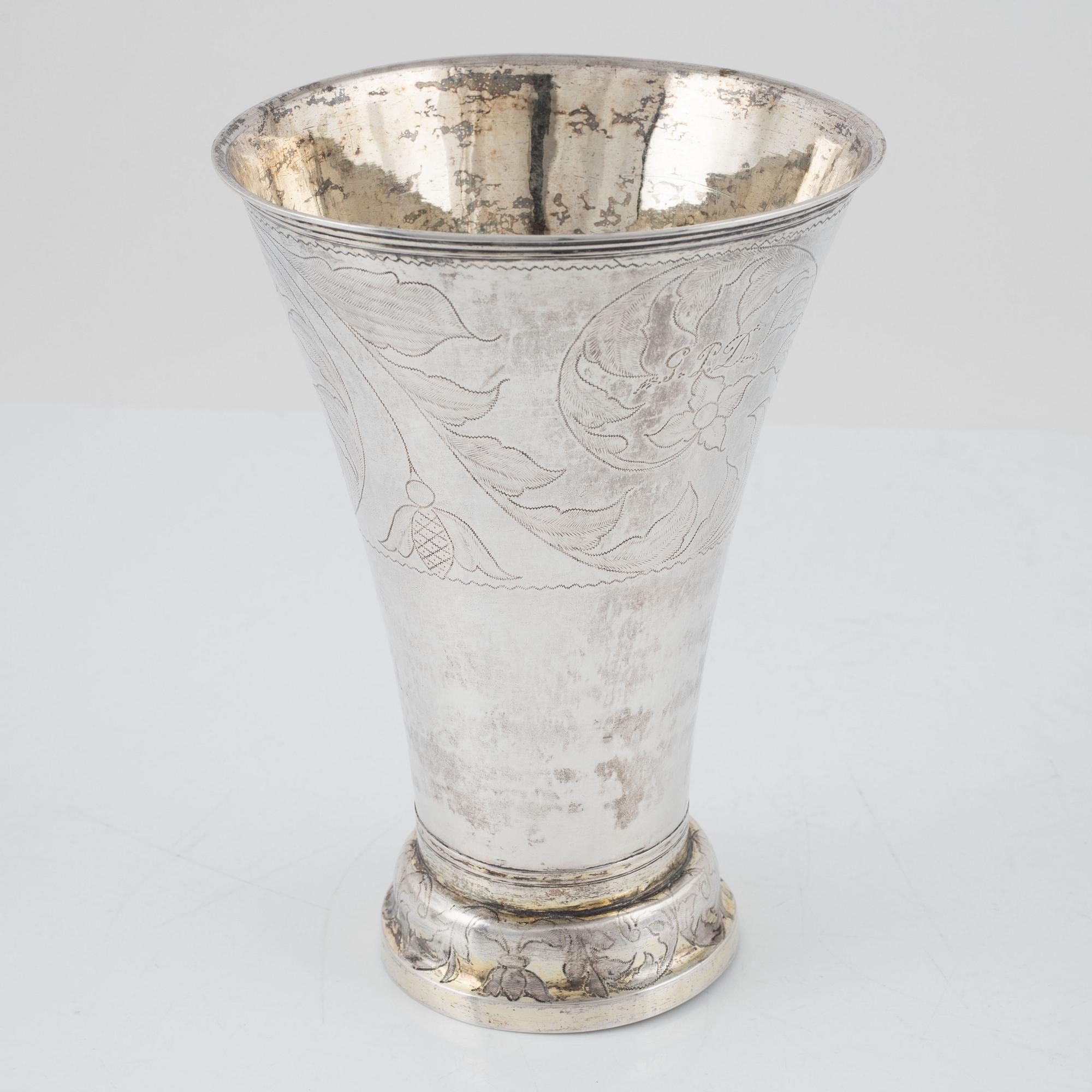 Anders Johan Lignell, bägare, silver, Sundsvall, 1823.