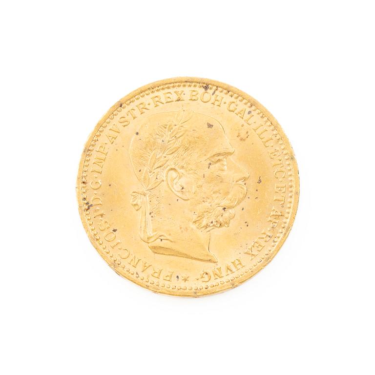 Gold coin, Austria-Hungary, 20 Corona, 1894.