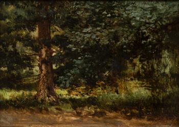 PAVEL ALEKSANDROVICH BRJULLOV, A forrest landscape.