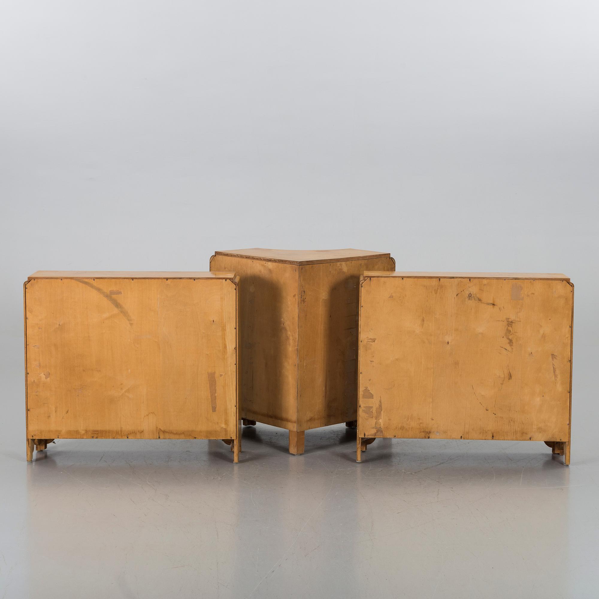 THREE PCS BOOKSHELFS 1930´S.