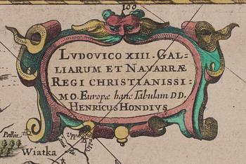 KARTA, Europa, Exactissime Descripta Auctore Henrico Hondio 1631.