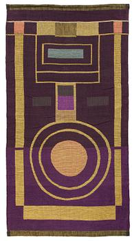 Dora Jung, bildvävnad, signerad, circa 214 x 114 cm.
