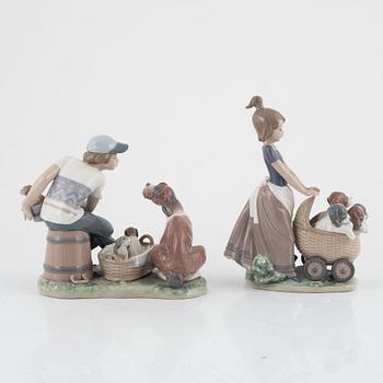 Figurines, 2 pcs, porcelain, Lladró, Spain.