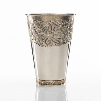 A silver beaker, mark Titulo and 916, Portugal 20th century.
