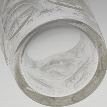 VERA LISKOVÀ, an engraved glass vase from Lobmeyer, 1940's.