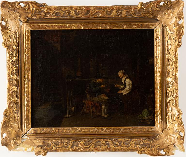 Carl d'Unker, olja på duk, signerad och daterad 1858.